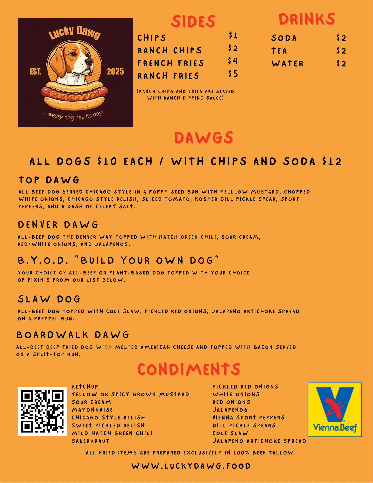 May 2026 Menu Image